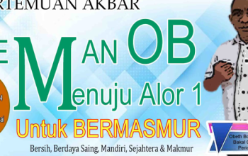 Banner dukungan Obet Bolang, S.Sos