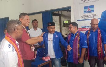 Alvons Gorang Bersama Ketua DPC Demokrat Alor, Reiner Lukas Atabuy dan Pengurus di Mabes PD Alor